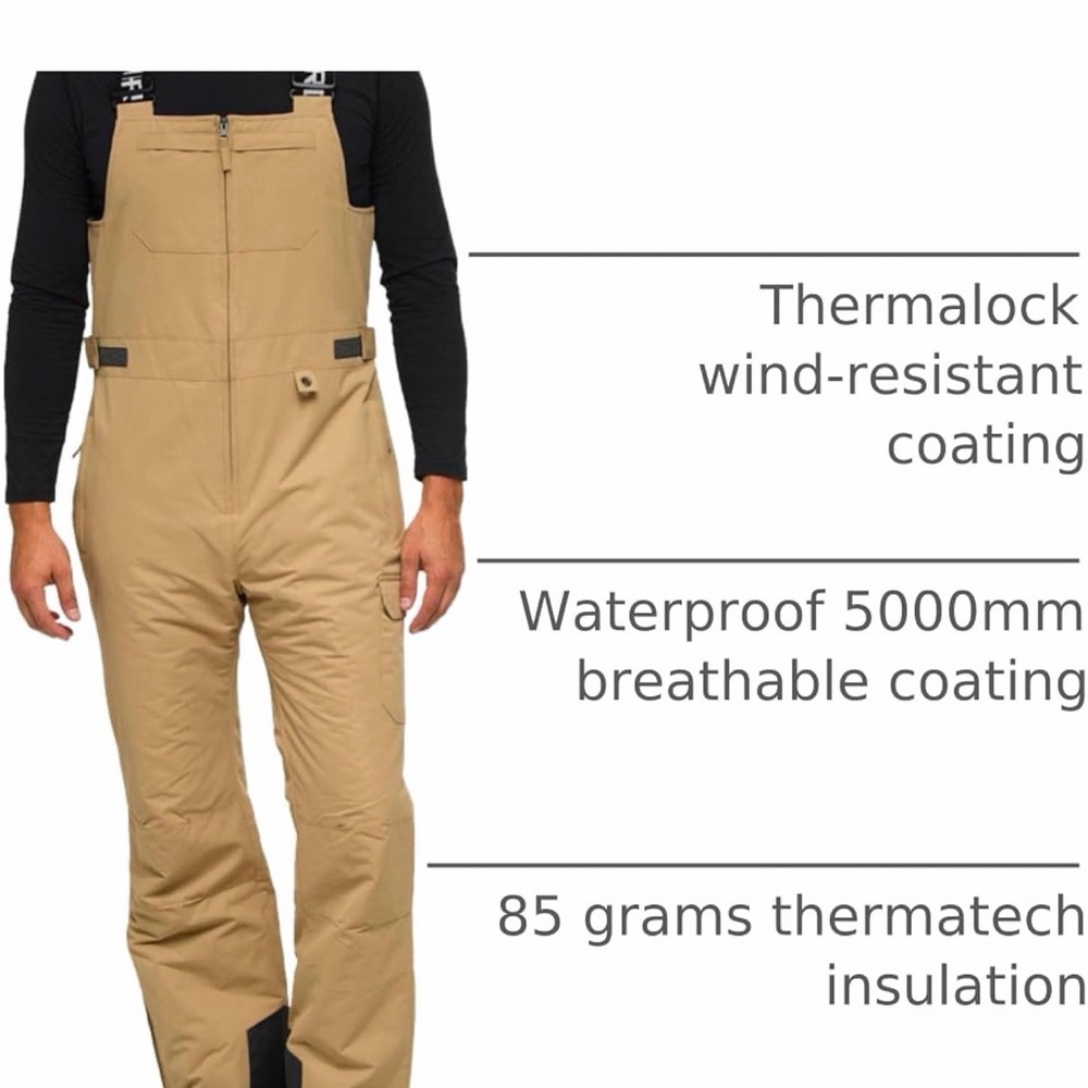 Arctix Men's Tan Insulated Bib Overalls